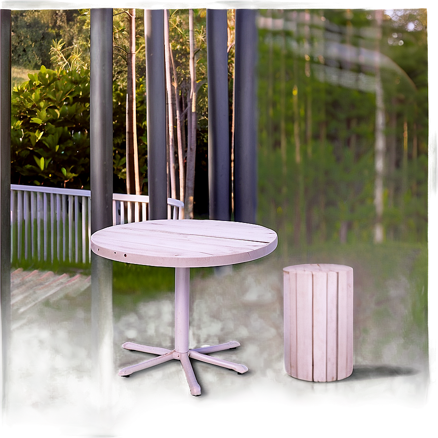 White Outdoor Table Png 06122024