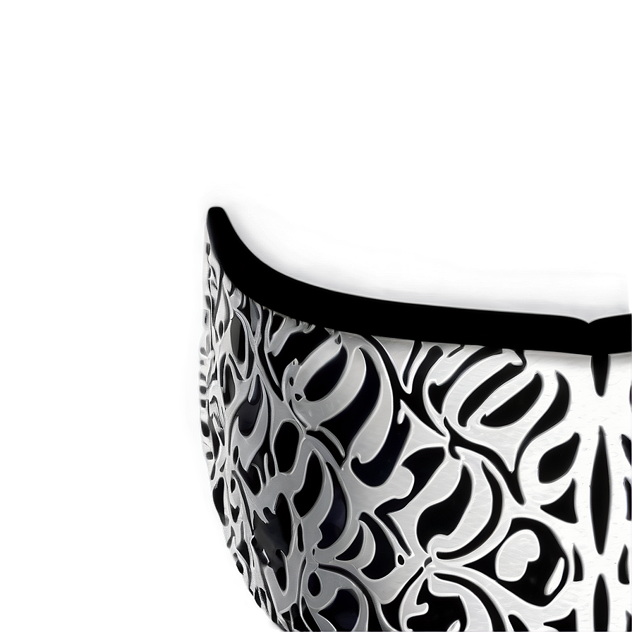 White Patterned Mask Png 06272024