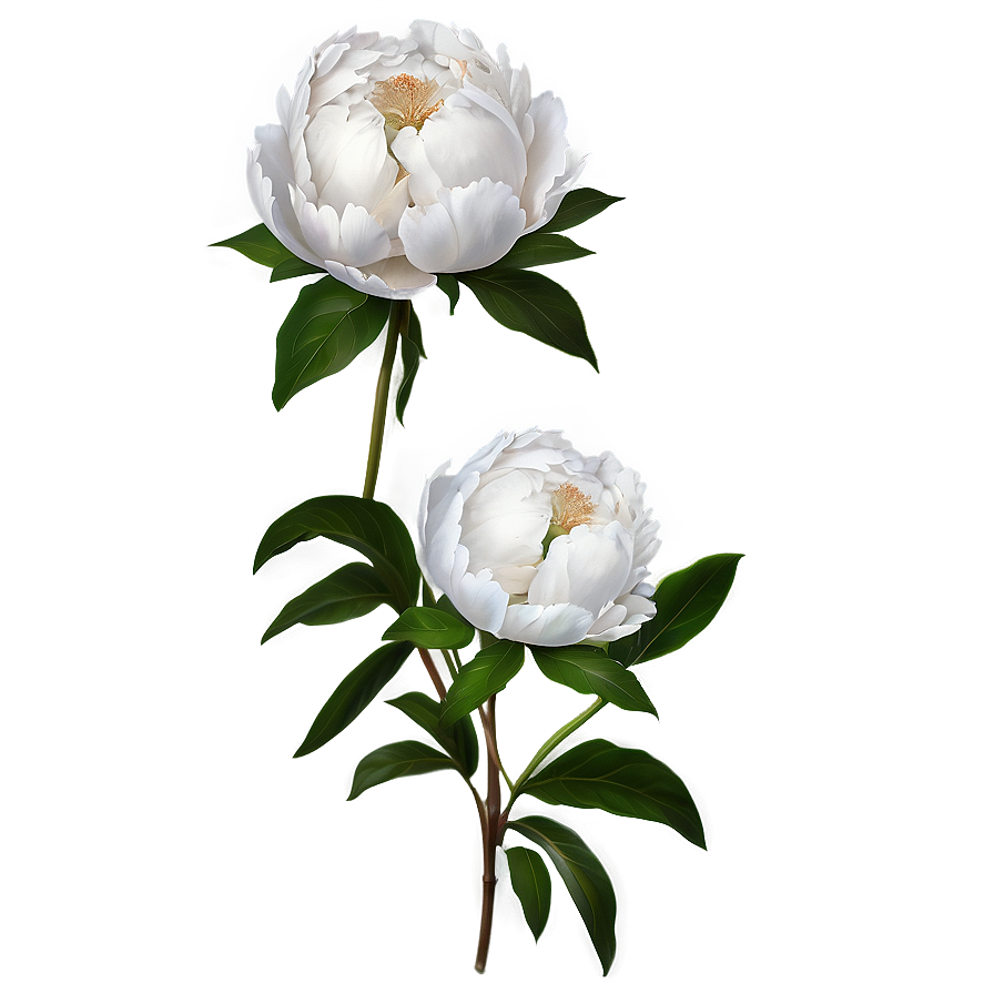 White Peony Flower Png 85