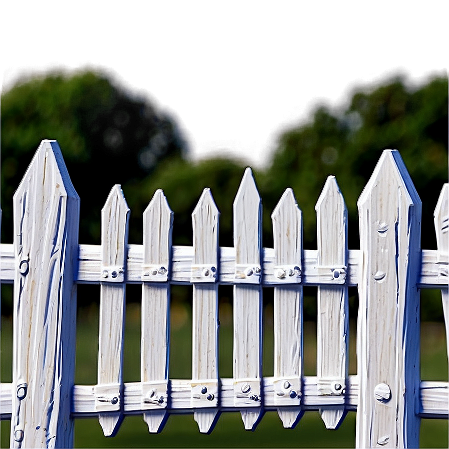 White Picket Fence Close-up Png 06272024