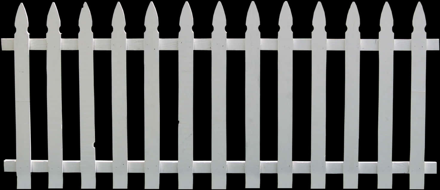 White Picket Fence Isolated