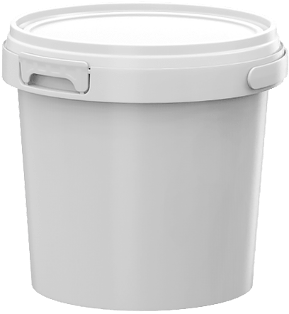 White Plastic Bucketwith Lid