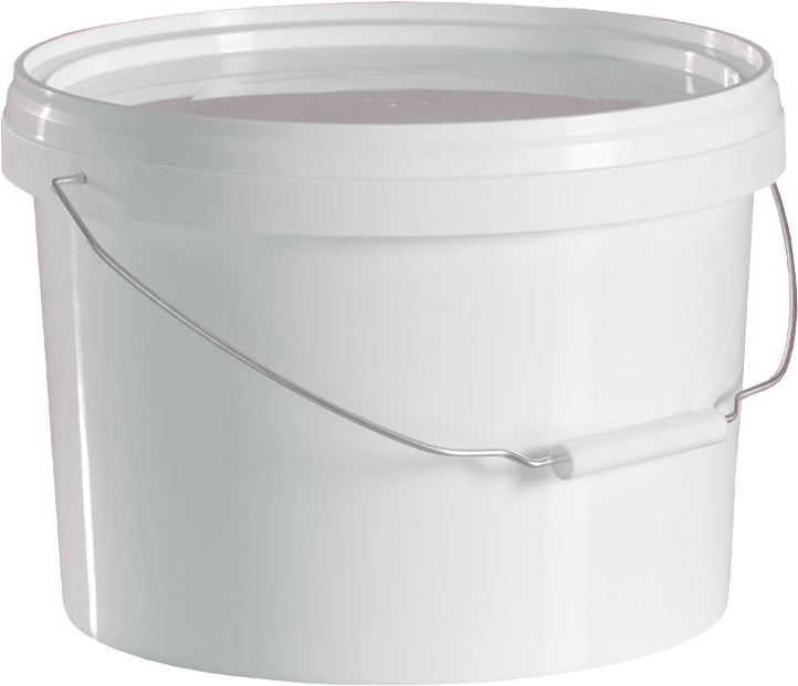 White Plastic Bucketwith Lidand Handle