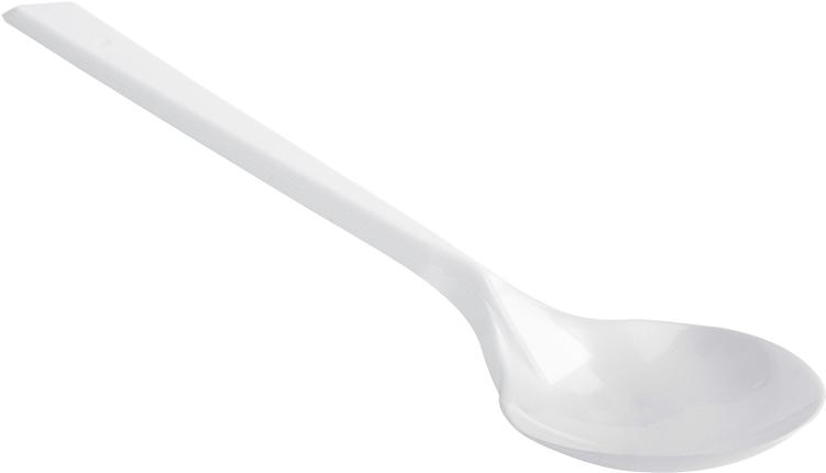 White Plastic Spoon