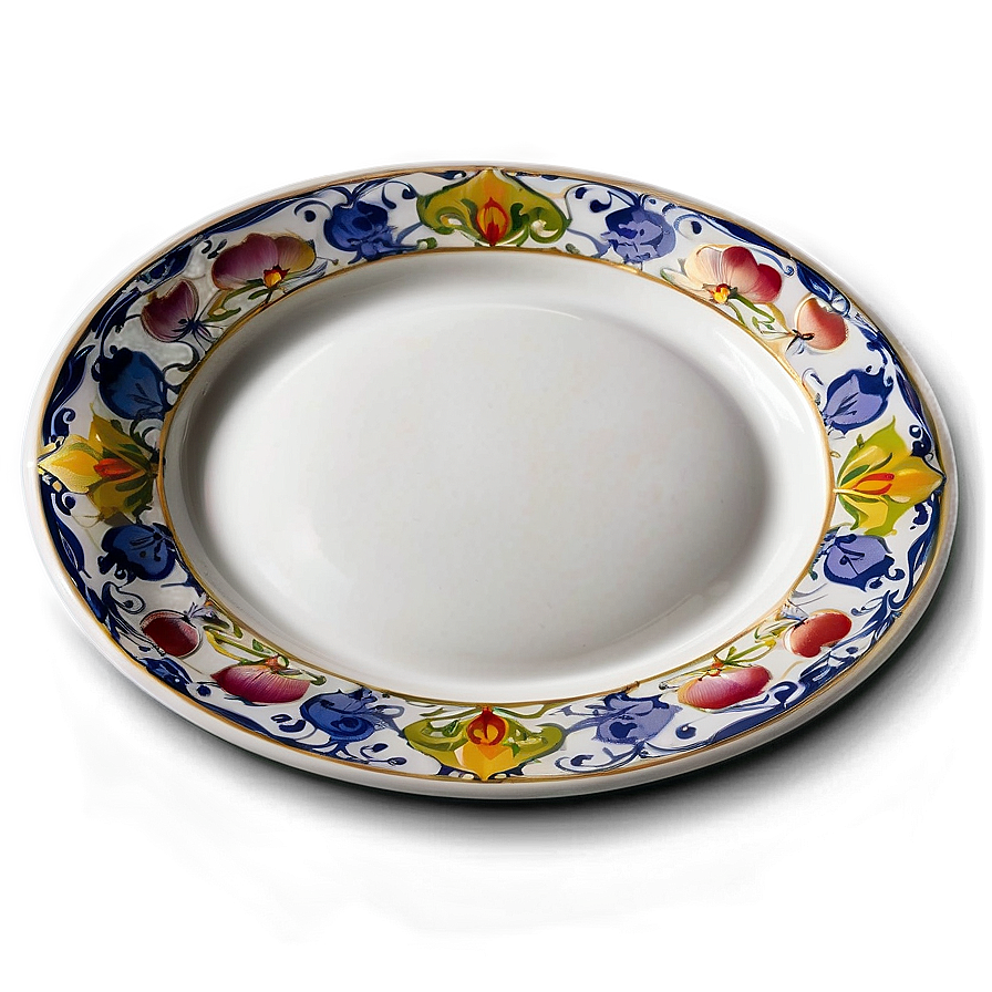 White Plate For Special Occasions Png Tuu3