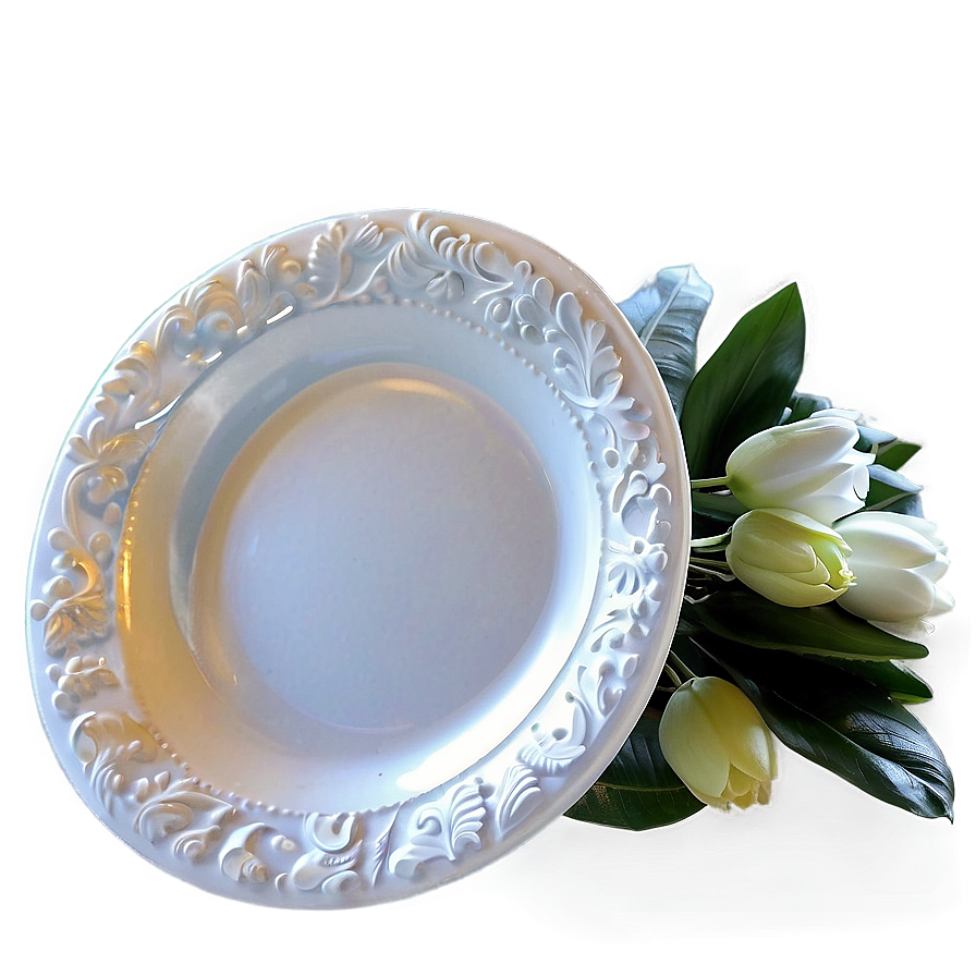 White Plate For Wedding Png 06212024