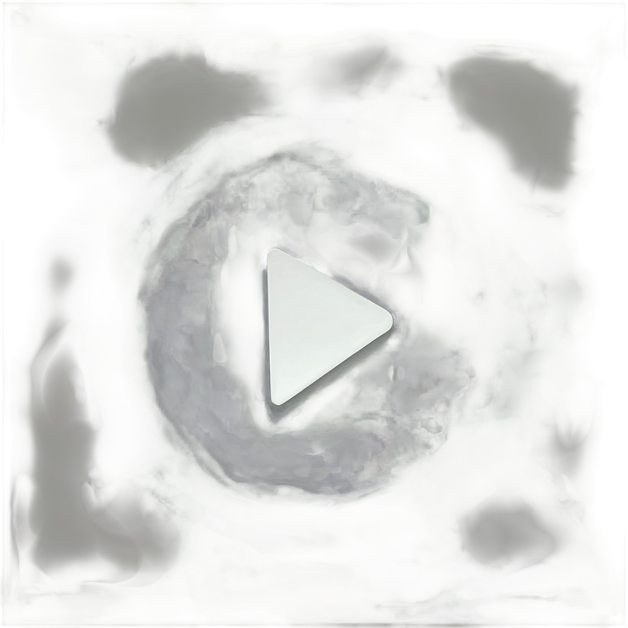 White Play Button Outline Png 31