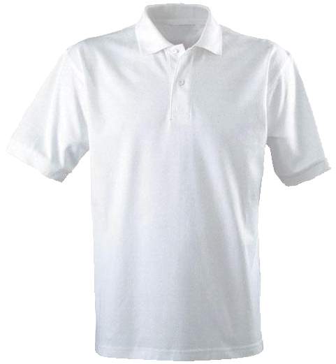 White Polo Shirt Product Display