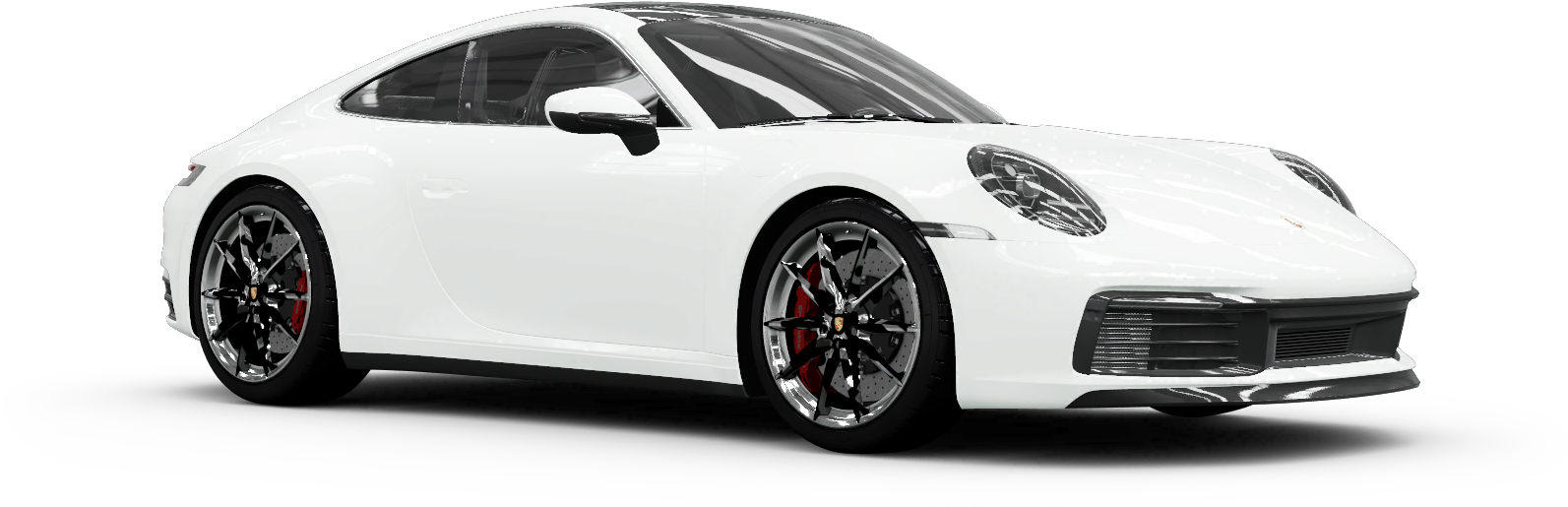 White Porsche911 Carrera Side View