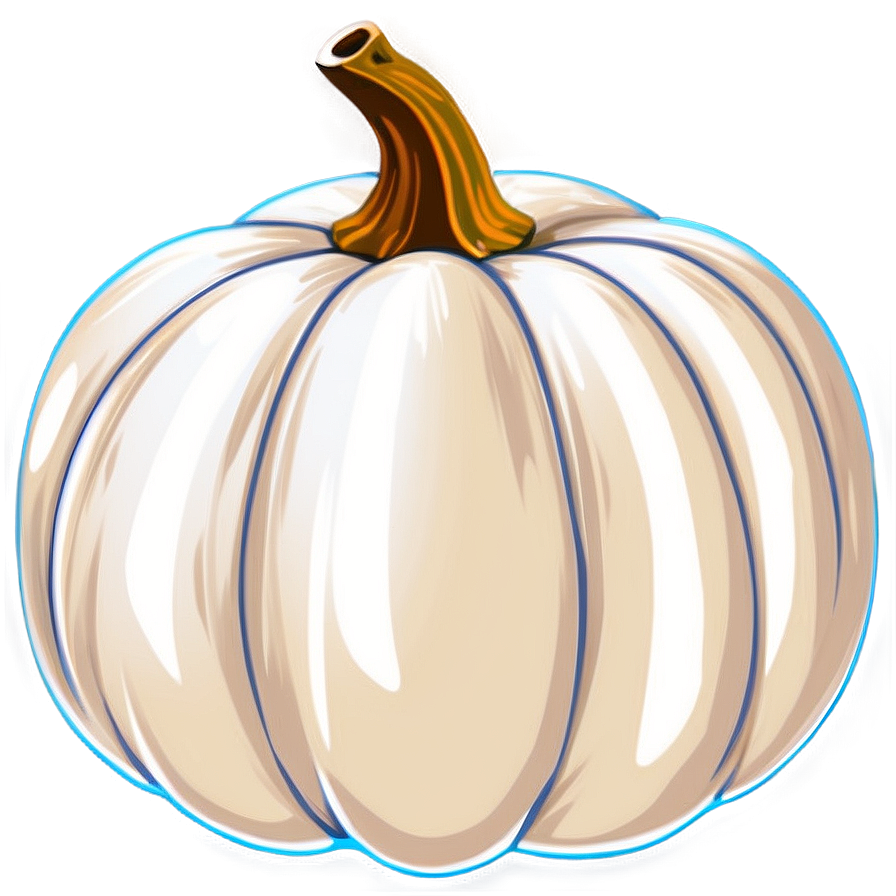 White Pumpkin Design Png 49