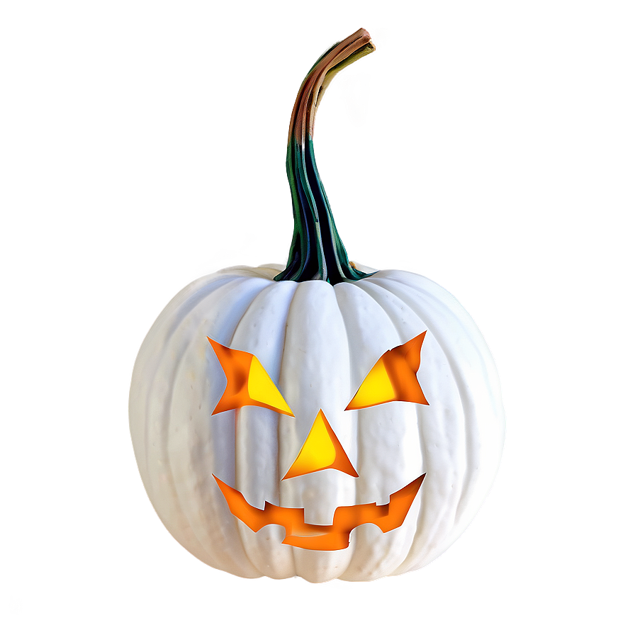 White Pumpkin Lantern Png 16