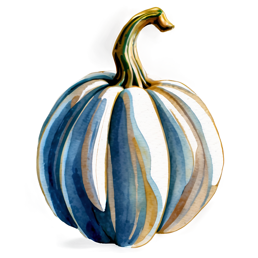 White Pumpkin Watercolor Png Dsc