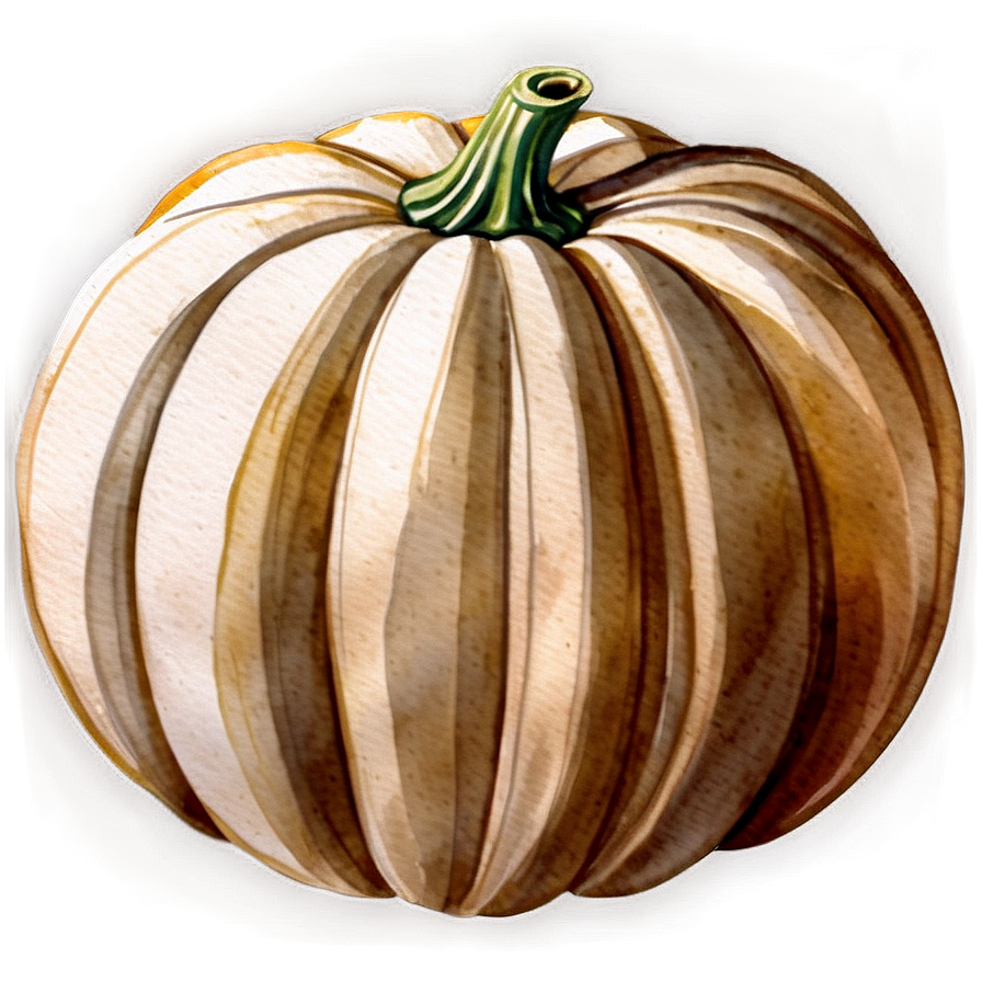 White Pumpkin Watercolor Png Uuq32