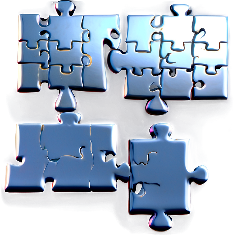 White Puzzle Pieces Png 06132024