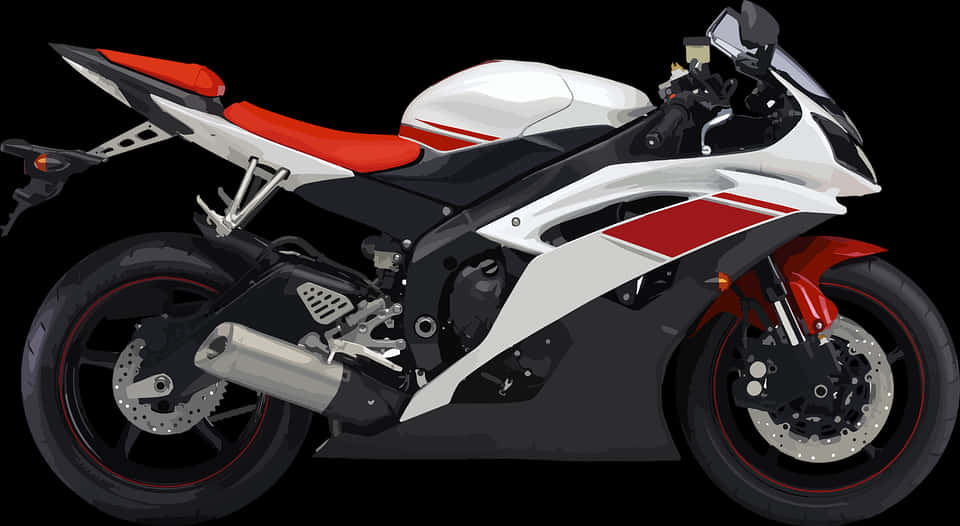White Red Sport Motorcycle H D