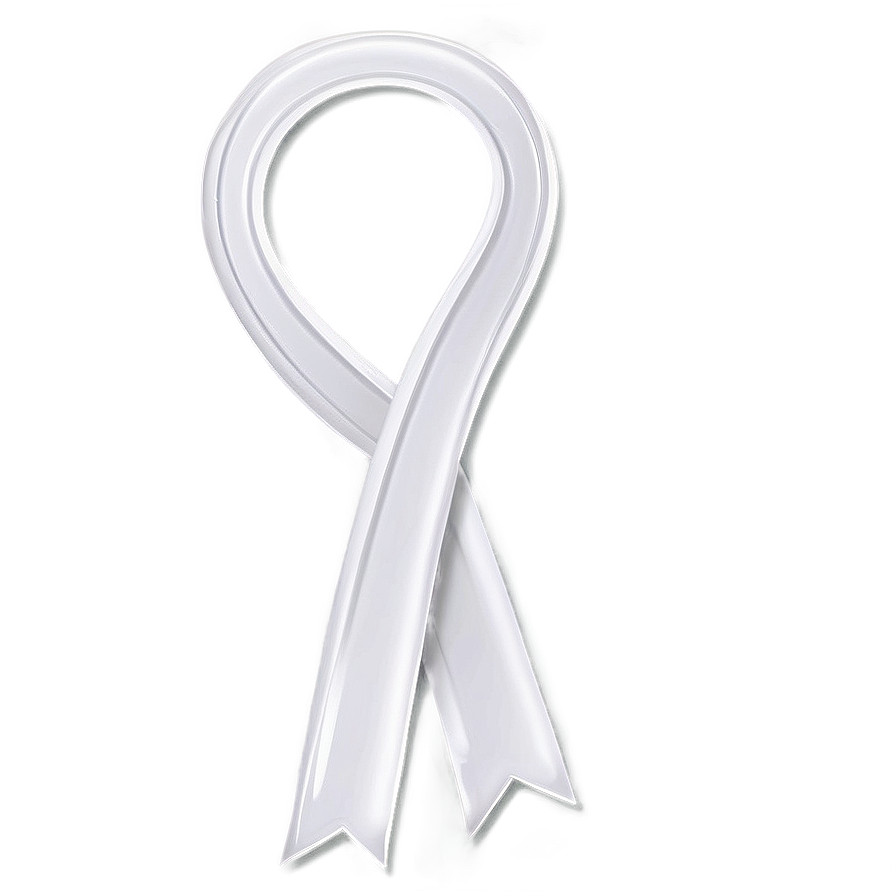 White Ribbon Sash Award Png 06122024