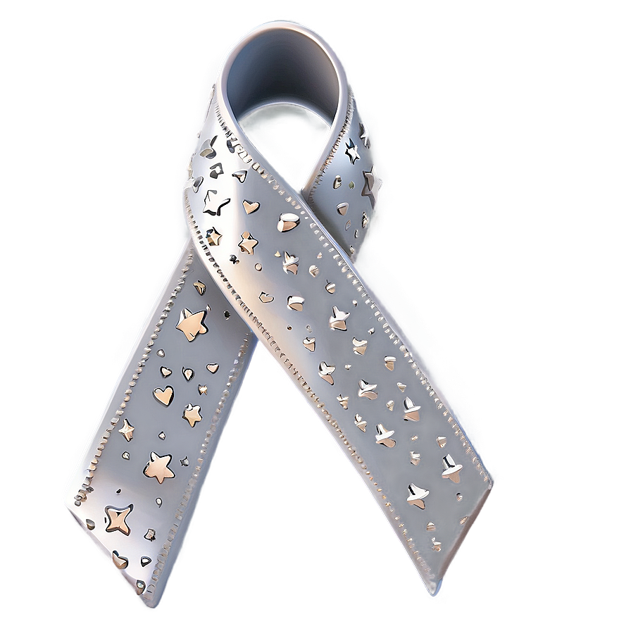 White Ribbon With Stars Png Wev