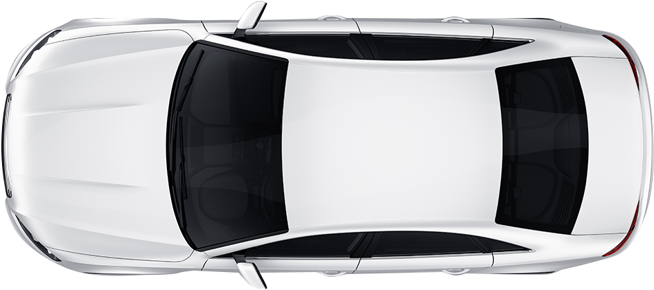 White Sedan Top View