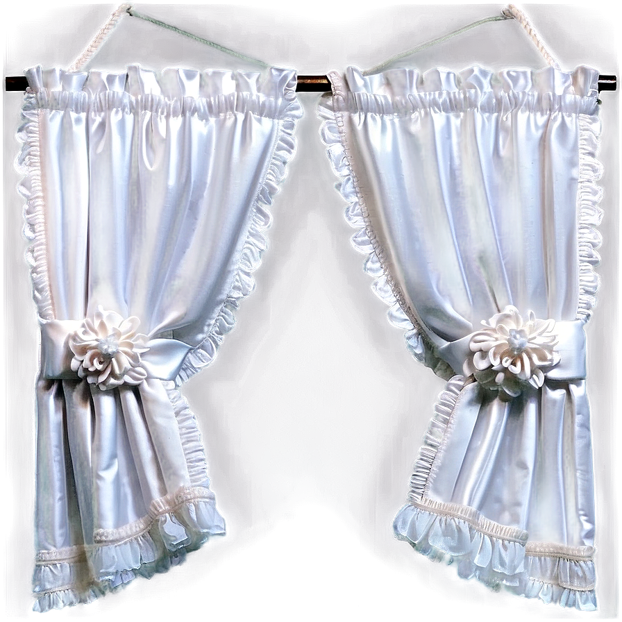 White Shabby Chic Curtains Png Qnh