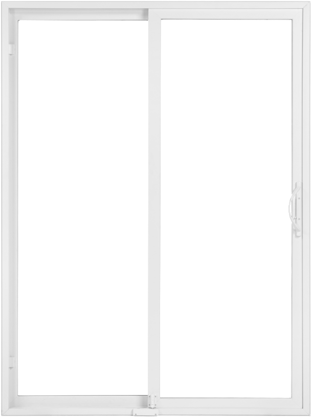 White Sliding Door Closed