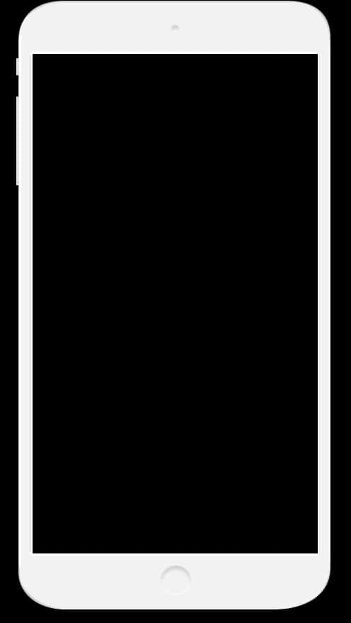 White Smartphone Blank Screen