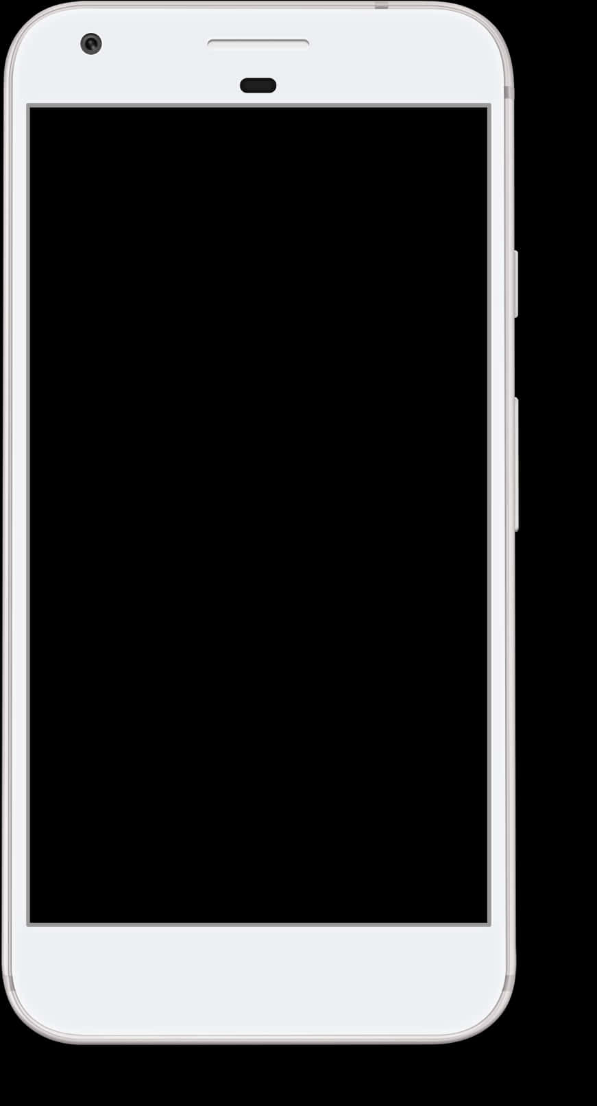 White Smartphone Blank Screen