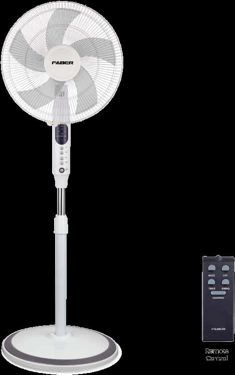 White Standing Fanwith Remote Control