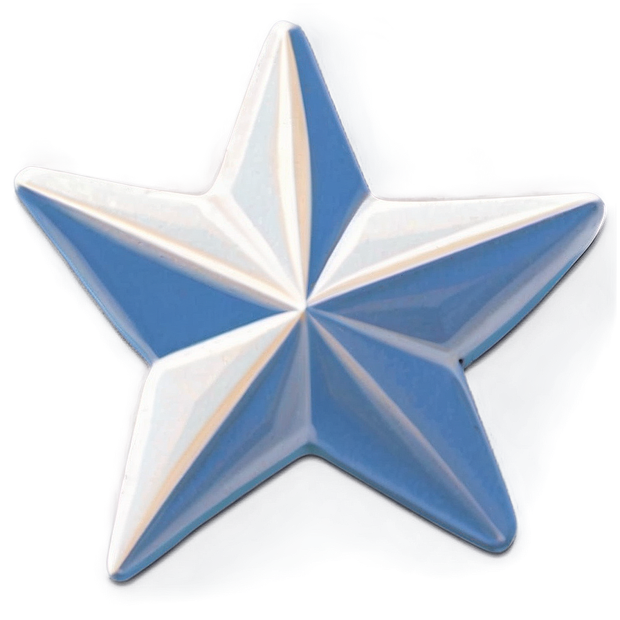 White Star With Shadow Png 05042024