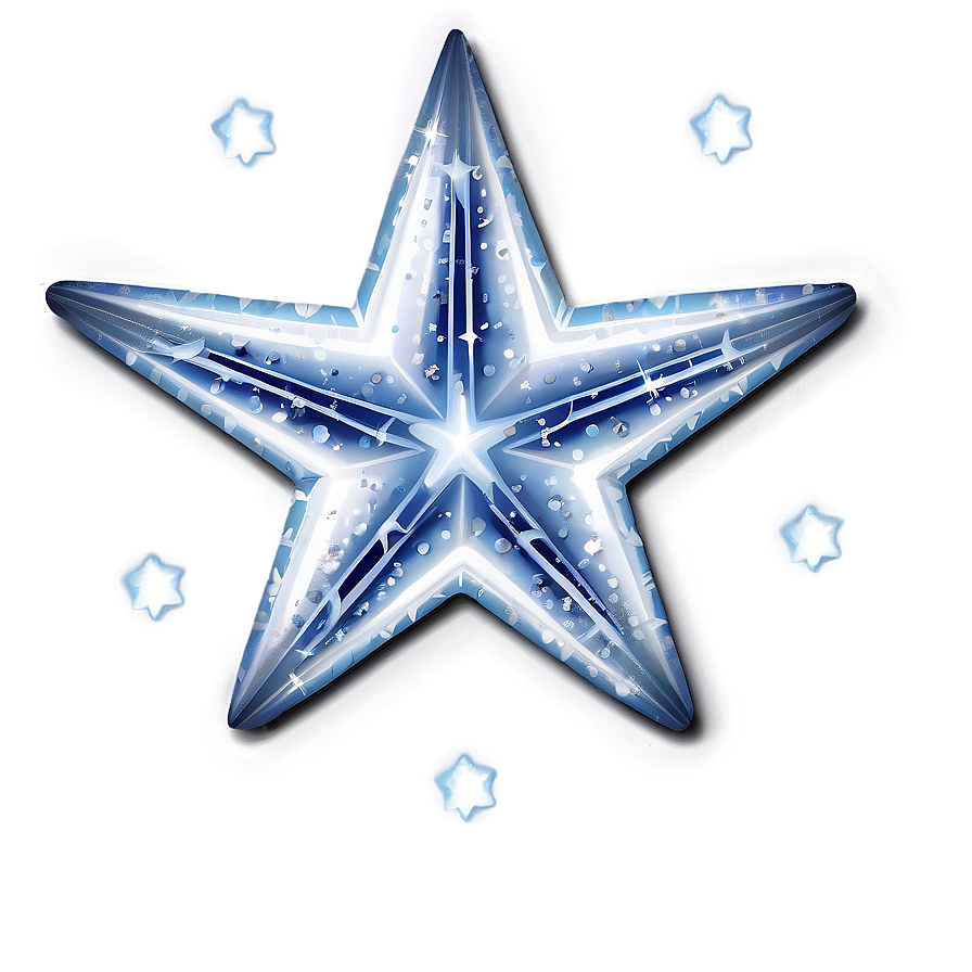 White Star With Sparkles Png 85