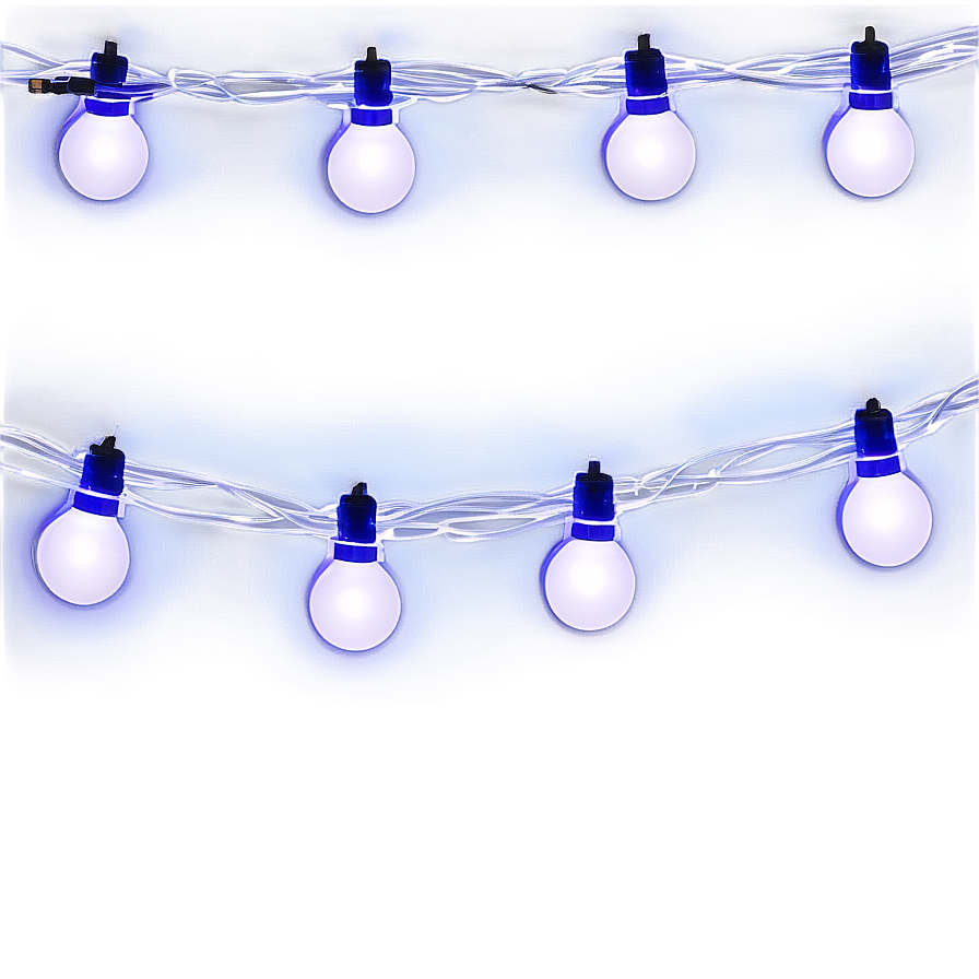 White String Christmas Lights Png Ncm54