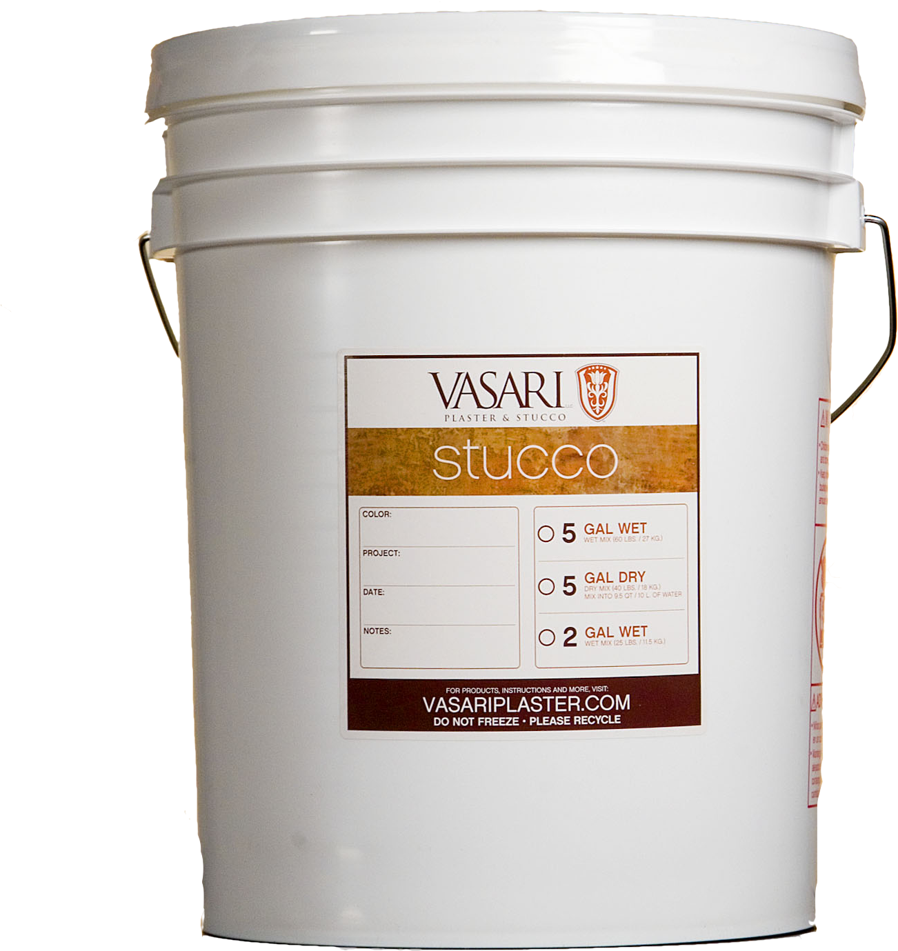 White Stucco Plastic Bucket