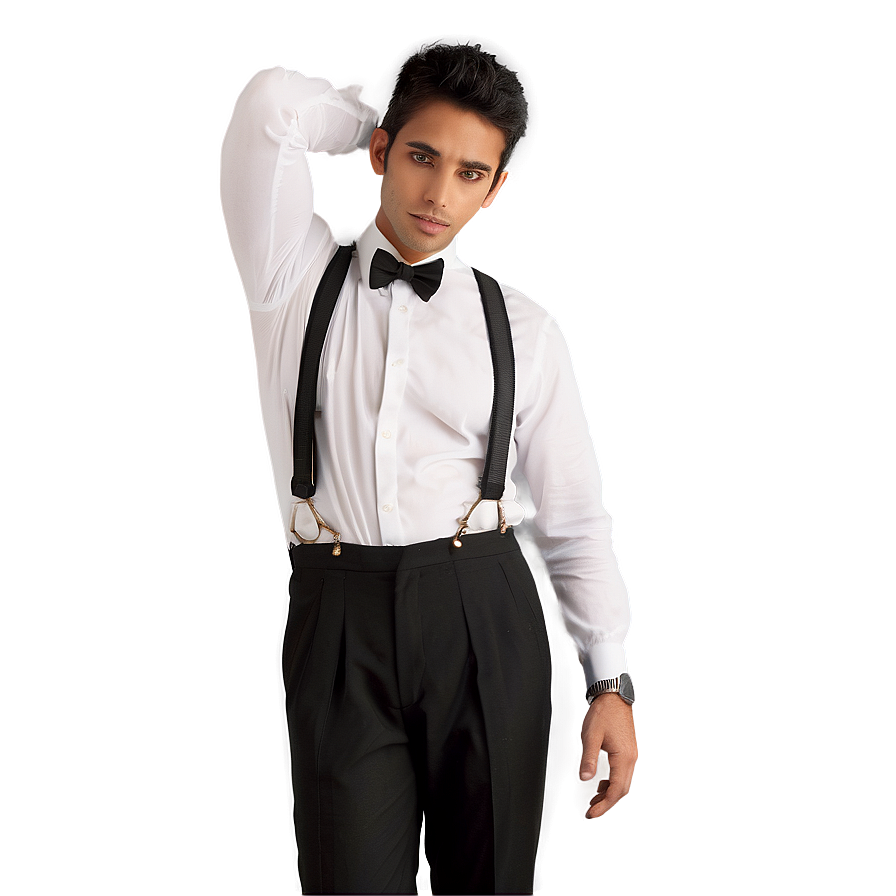 White Suspenders Png 06282024