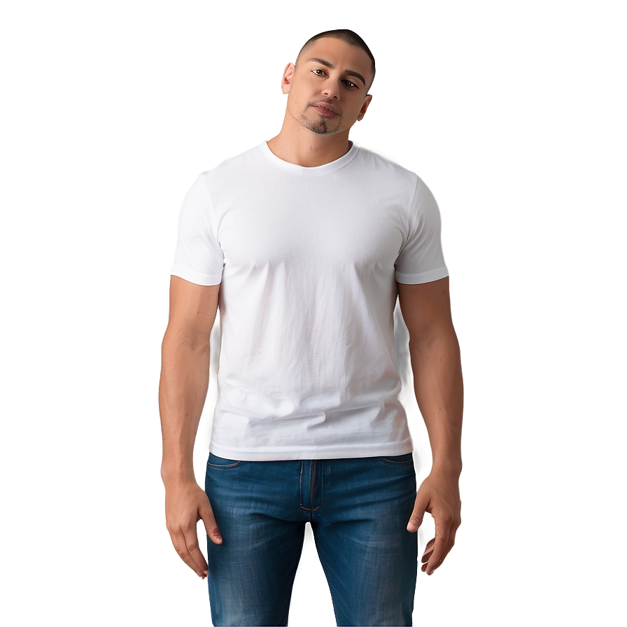 White T-shirt Basic Png Req19
