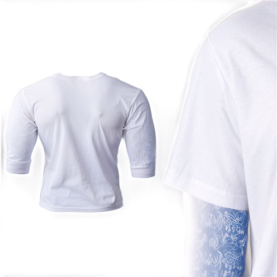 White T-shirt Front View Png 3