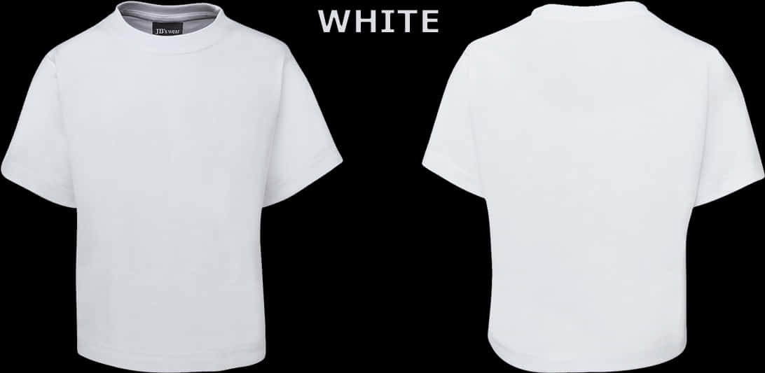 White T Shirt Frontand Back View