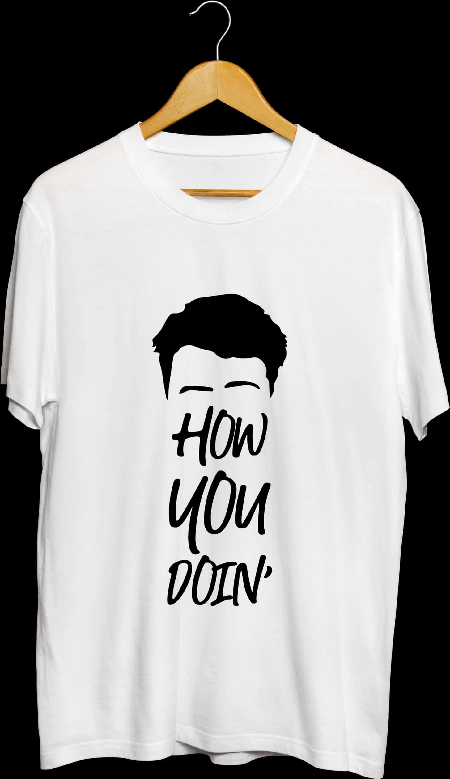 White T Shirt How You Doin Graphic Print