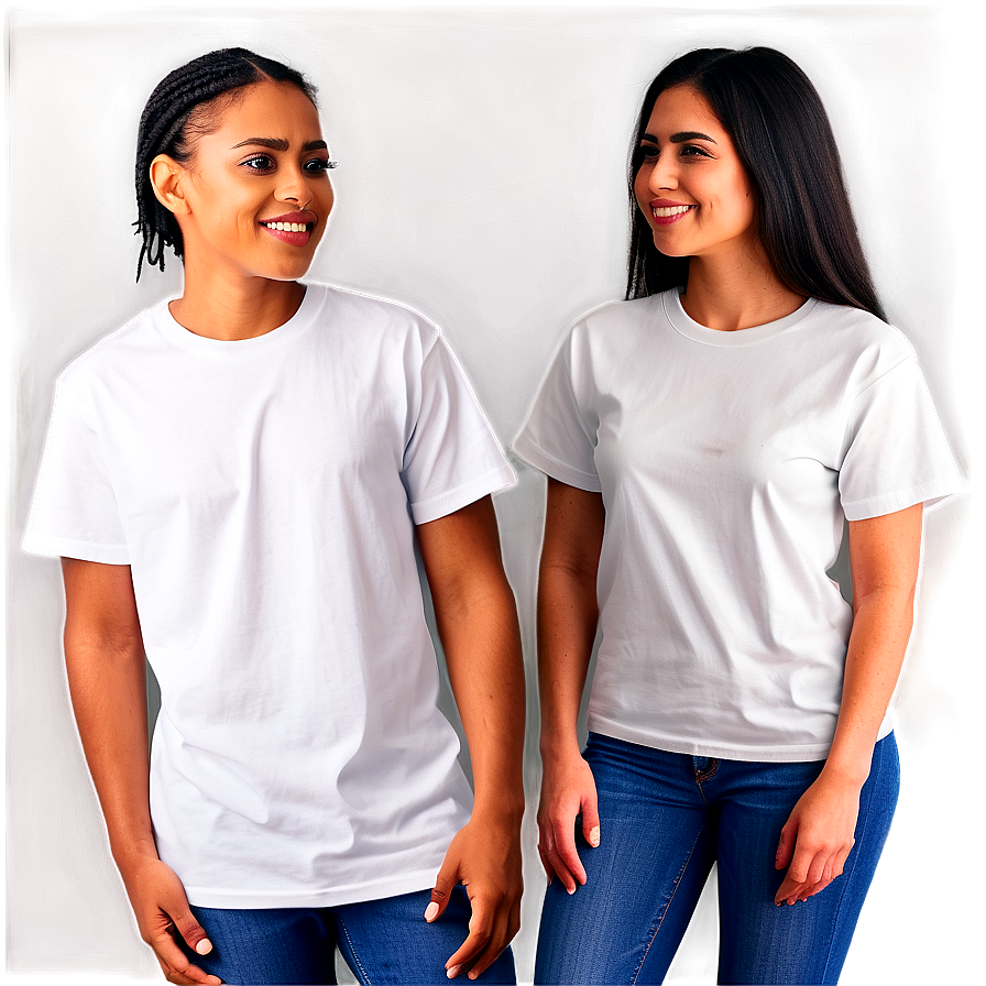 White T-shirt Mockup For Apparel Design Png Aif84