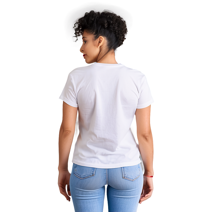 White T-shirt Mockup For Designers Png 06132024