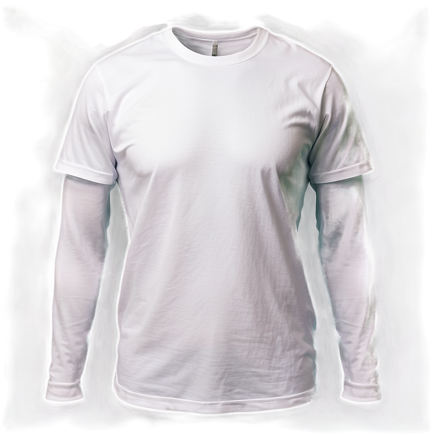 White T-shirt Mockup For E-commerce Png 06132024