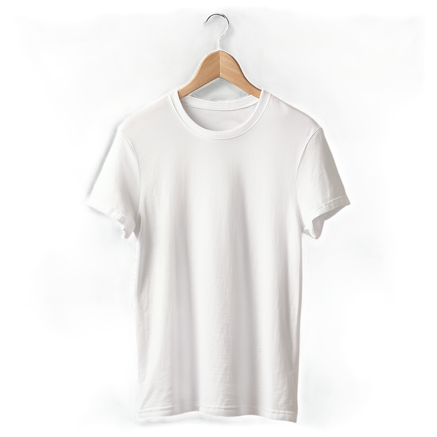 White T-shirt On Hanger Mockup Png 3