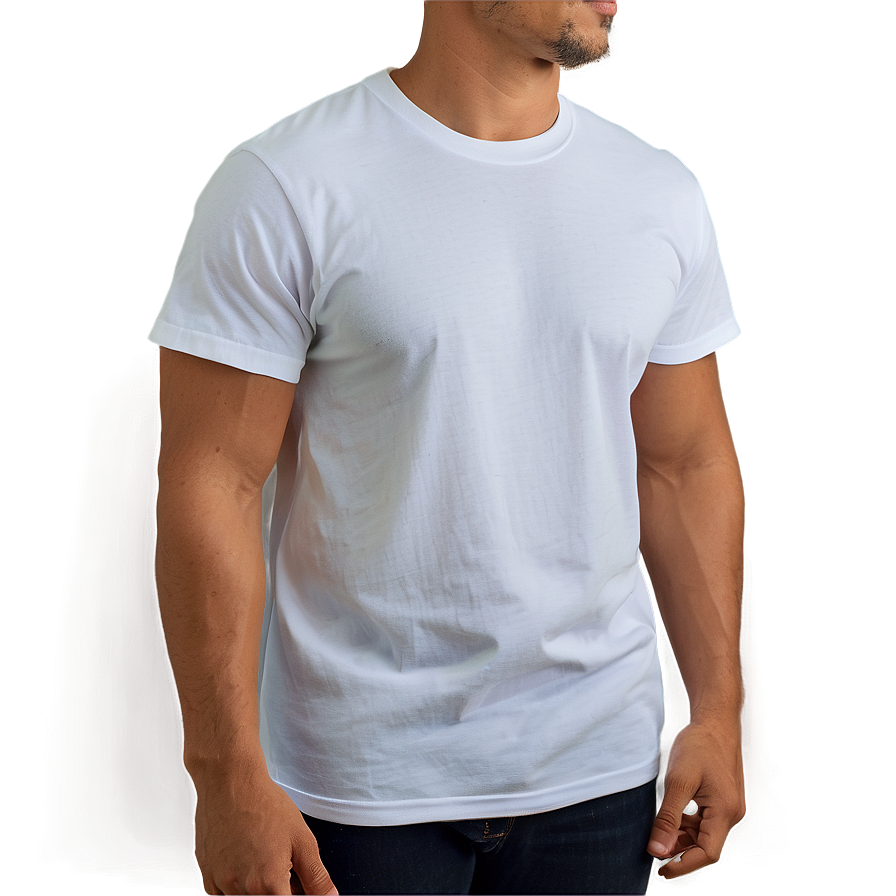 White T-shirt Side View Png 05252024