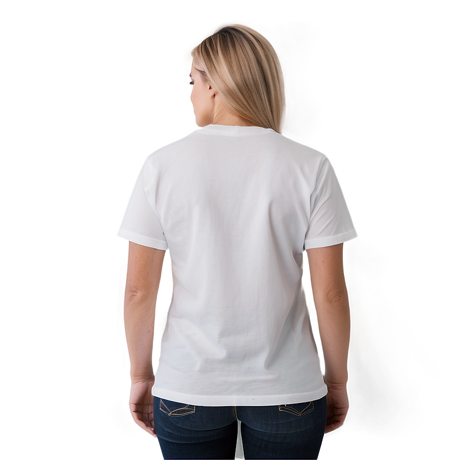 White T-shirt Top View Png 05252024