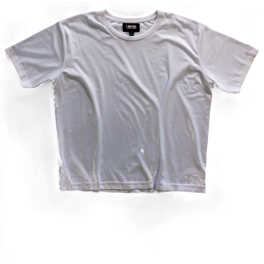 White T-shirt Top View Png 2