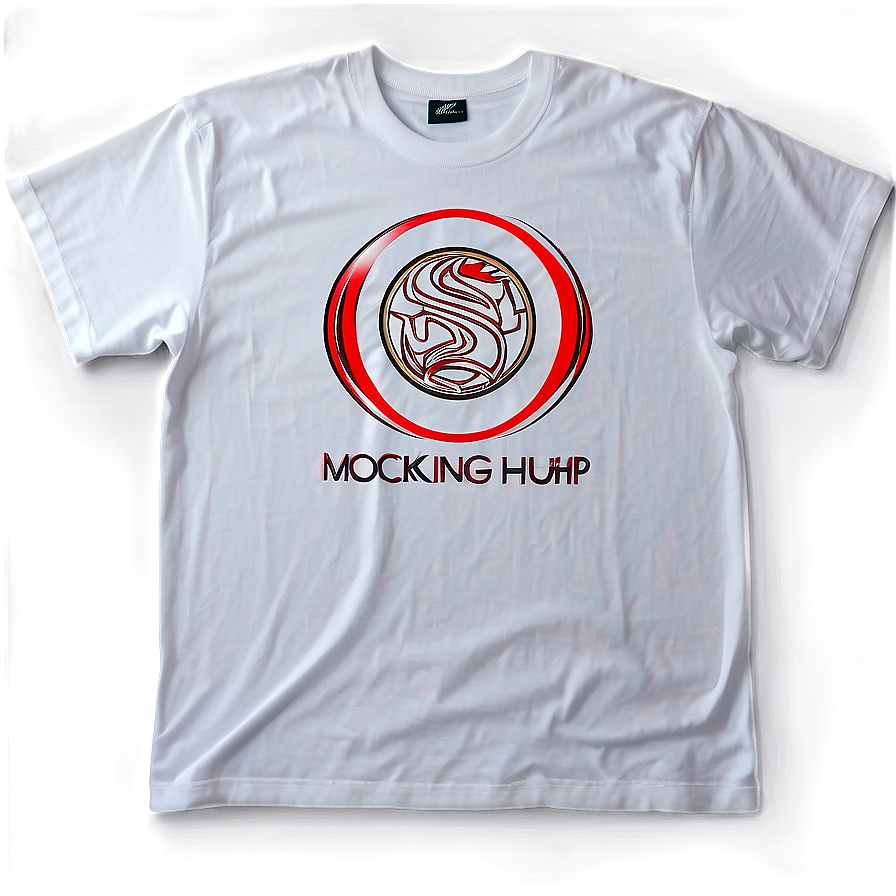 White T-shirt With Logo Mockup Png 06132024