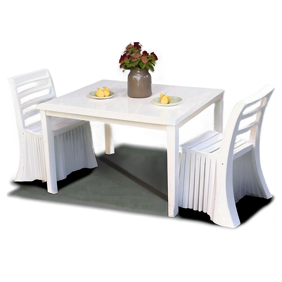 White Table For Four Png 06122024