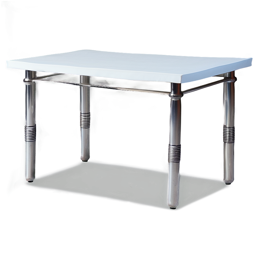 White Table With Silver Legs Png 47