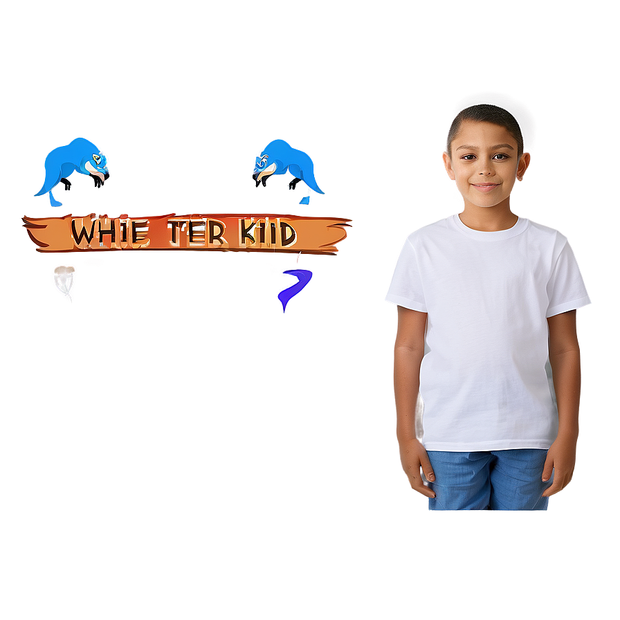 White Tee For Kids Png 06272024