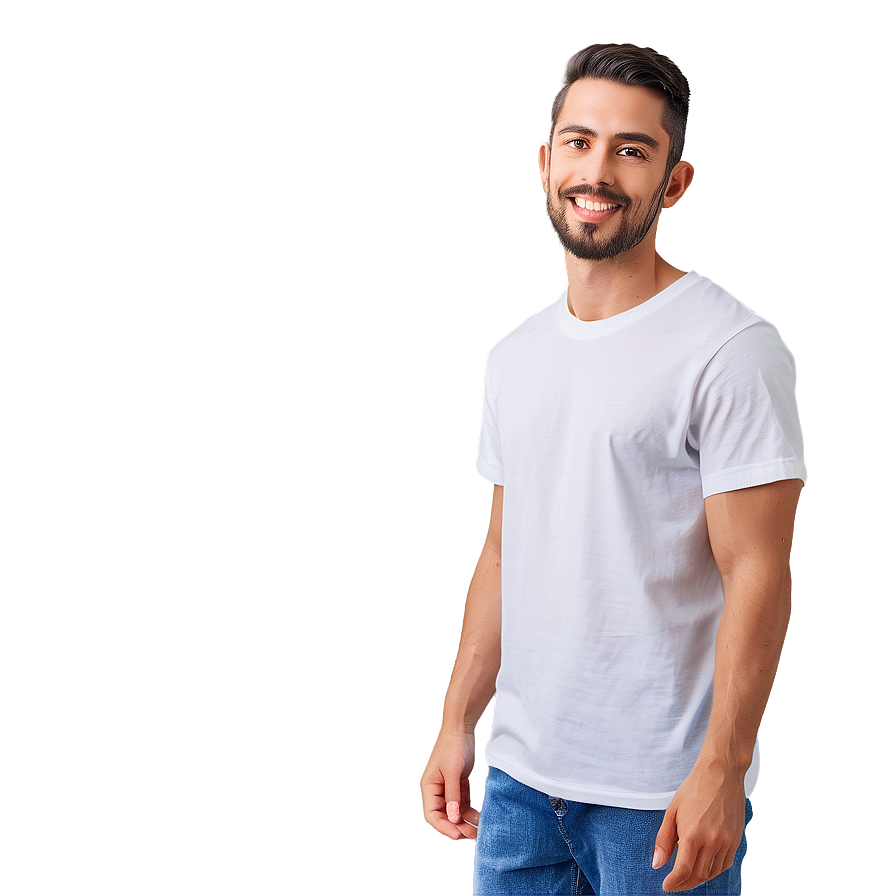 White Tee Graphic Design Png Mxr41