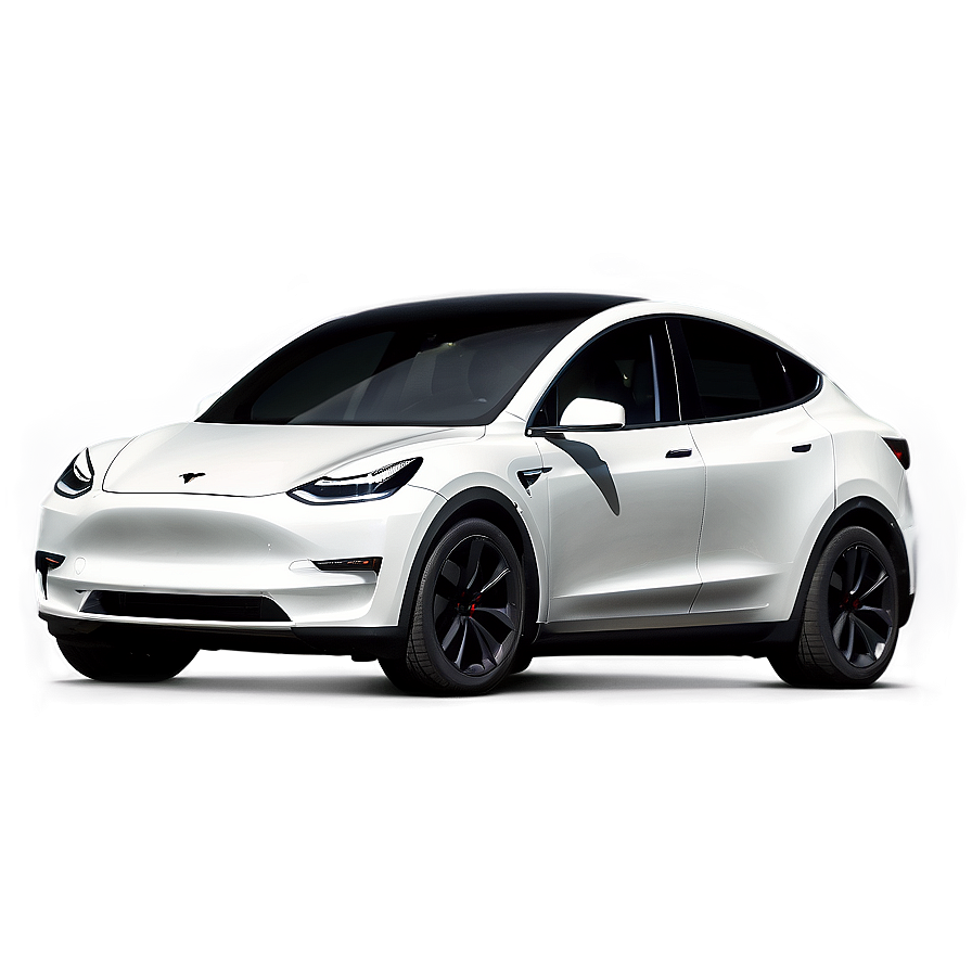 White Tesla Model Y Profile Png Xgh