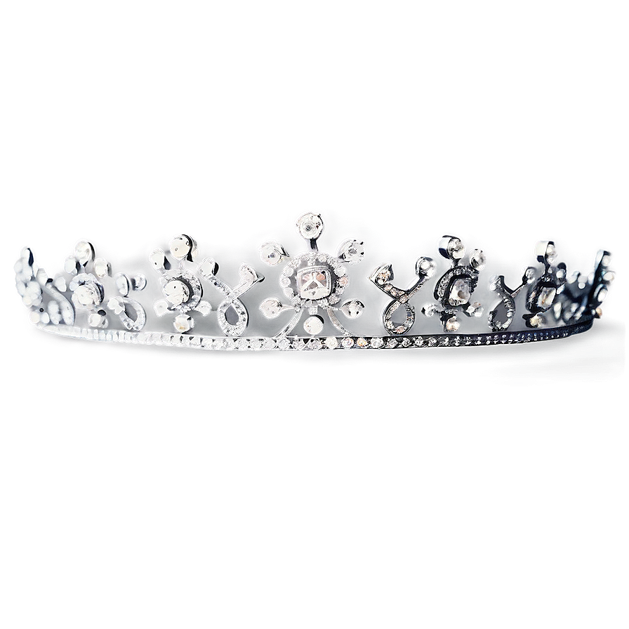 White Tiara Crown Png 06252024